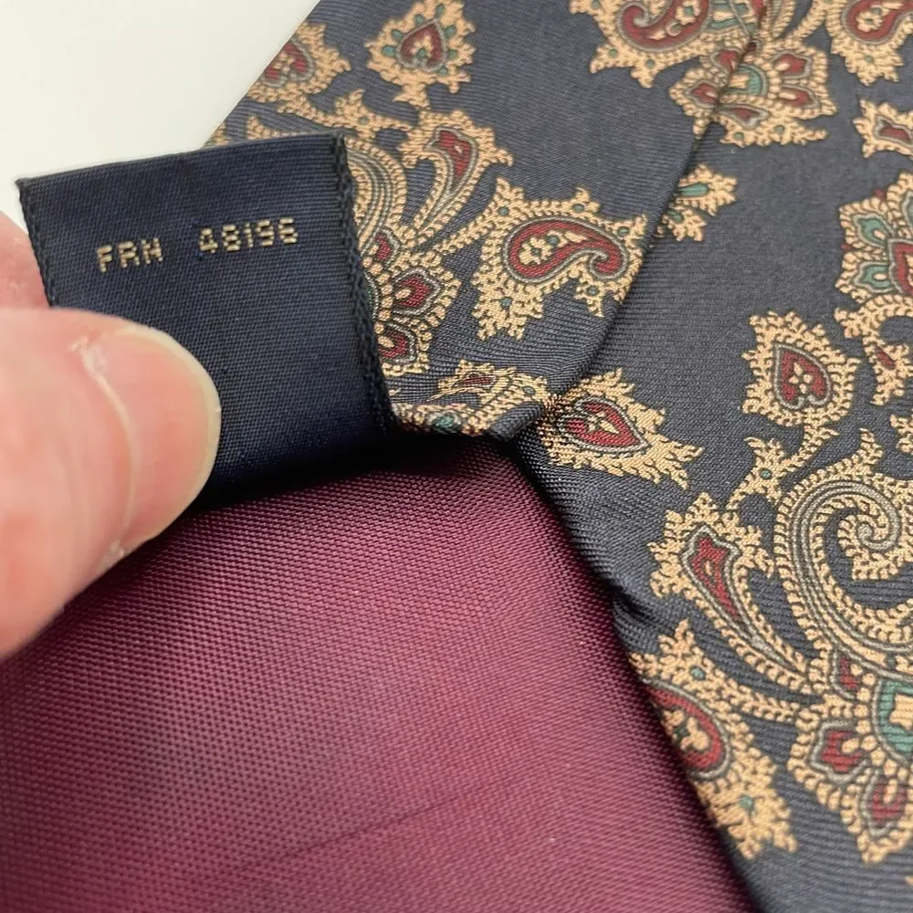 The Rogue and Good Company‎ Men's Blue Paisley Tie 100% Silk Jackson MS